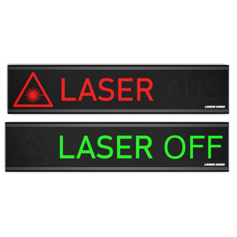 Laserwarnleuchte Englisch