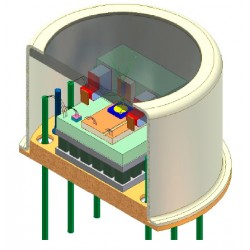Schematic cross section of DBR laser in TO-8 packaging Schematic cross section of DBR laser in TO-8 packaging
